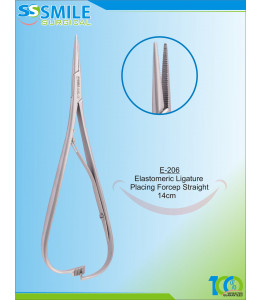 Elastomeric Ligature Placing Forcep Straight 14cm